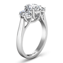 Three Stone Oval Diamond Engagement Ring Arabella 14K White Gold