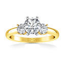 Three Stone Diamond Engagement Ring Talia 14K Yellow Gold