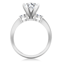 Round Diamond Three Stone Engagement Ring Talia 14K White Gold
