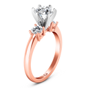 Three Stone Diamond EngagementRing Talia 14K Rose Gold