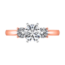 Three Stone Diamond EngagementRing Talia 14K Rose Gold
