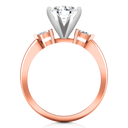 Three Stone Diamond EngagementRing Eliza Pear Shape 14K Rose Gold