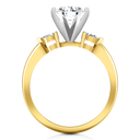 Three Stone Diamond Engagement Ring Eliza Pear Shape 14K Yellow Gold