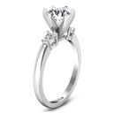 Three Stone Engagement Ring Eliza Pear Diamond 14K White Gold