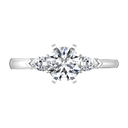 Three Stone Engagement Ring Eliza Pear Diamond 14K White Gold