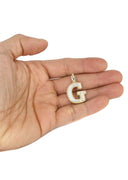 Diamond 10K Yellow Gold Letter "G" Necklace | Appx. 13.7 Grams