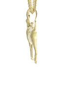 10K Yellow Gold Franco Chain & Gold Goat Pendant | Appx. 14.1 Grams