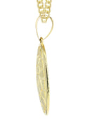 10K Yellow Gold Cuban Chain & Gold Nugget Pendant | Appx. 15.8 Grams