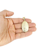 10K Yellow Gold Cuban Chain & Gold Nugget Pendant | Appx. 15.8 Grams