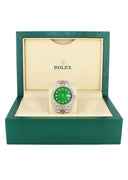 Iced Out Rolex Datejust 36 MM | Two Tone | 10 Carats of Diamonds | Green Diamond Dial