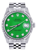 Mens Rolex Datejust Watch 16200  | 36Mm | Green Dial | Jubilee Band