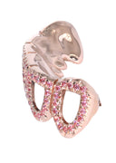 6 TEETH GOLD AND PINK SAPPHIRE GRILLZ
