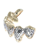 8 TEETH DIAMOND CUT GRILLZ TWO TONE