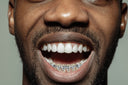 8 TEETH DIAMOND CUT GRILLZ TWO TONE