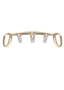 6 TEETH GOLD DIAMOND GRILLZ