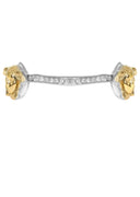 6 TEETH DIAMOND MEDUSA TWO TONE GOLD GRILLZ