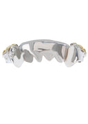 6 TEETH DIAMOND MEDUSA TWO TONE GOLD GRILLZ