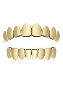 8 TEETH PERM STYLE GOLD GRILLZ