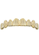 GOLD 8 TEETH DIAMOND CUT GRILLS