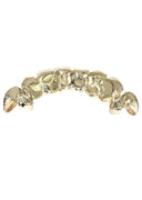 GOLD 8 TEETH TEETH RUBY GRILLZ