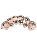 GOLD 6 TEETH TWO TONE DIAMOND CUT GRILLS