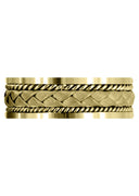 Yellow Gold Hand Woven Mens Wedding Band | Sand Blast Finish (Jeremy)