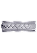 Hand Woven Mens Wedding Band | Sand Blast Finish (Bradley)