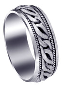 Hand Woven Mens Wedding Band | Satin Finish (Colin)