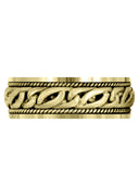 Yellow Gold Hand Woven Mens Wedding Band | Satin Finish (Colin)