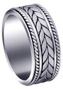 Hand Woven Mens Wedding Band | Satin Finish (Diego)