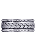 Hand Woven Mens Wedding Band | Satin Finish (Diego)