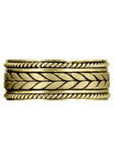 Yellow Gold Hand Woven Mens Wedding Band | Satin Finish (Diego)