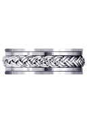 Hand Woven Unique Mens Wedding Band | High Polish Finish (Marcus)