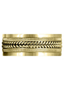 Yellow Gold Hand Woven Mens Wedding Band | High Polish Finish (Alan)