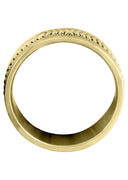 Yellow Gold Hand Woven Mens Wedding Band | High Polish Finish (Alan)