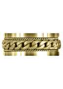 Yellow Gold Hand Woven Mens Wedding Band | Sand Blast Finish (Axel)