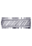 Contemporary Mens Wedding Band | Stone Finish (Brantley)