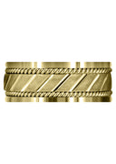 Yellow Gold Contemporary Mens Wedding Band | Stone Finish (Brantley)
