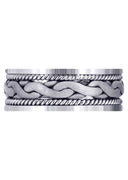Hand Woven Mens Wedding Band | Sand Blast Finish (Bryan)