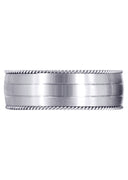 Modern Mens Wedding Band | Satin / High Polish Finish (Kaleb)