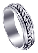 Hand Woven Unique Mens Wedding Band | High Polish Finish (King)