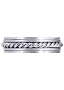 Hand Woven Unique Mens Wedding Band | High Polish Finish (King)