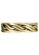 Yellow Gold Braided Mens Wedding Band | GB Finish (Miguel)