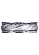 Modern Mens Wedding Band | Cross Satin Finish (Harrison)