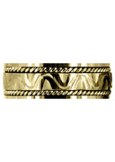 Yellow Gold Modern Mens Wedding Band | Sand Blast Finish (Richard)