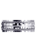 Modern Unique Mens Wedding Band | Sand Blast / High Polish Finish (Steven)