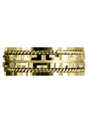 Yellow Gold Modern Unique Mens Wedding Band | Sand Blast / High Polish Finish (Steven)