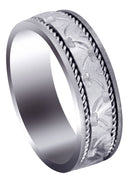 Modern Mens Wedding Band | Satin Finish (Bennett)