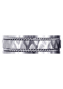 Celtic Mens Wedding Band | Sand Blast / High Polish Finish (Max)