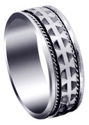 Modern Mens Wedding Band | High Polish Finish (Carlos)